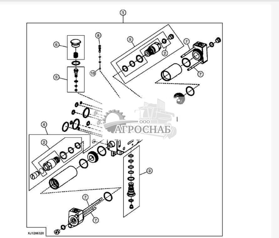 Loader Control Valve, Auxiliary Section, Z-Bar 